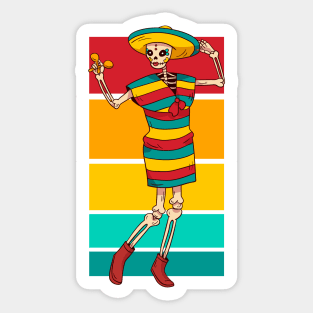 Dia de los Muertos Dancer Sticker